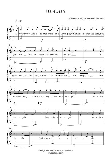 hallelujah piano piece